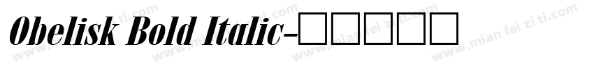 Obelisk Bold Italic字体转换